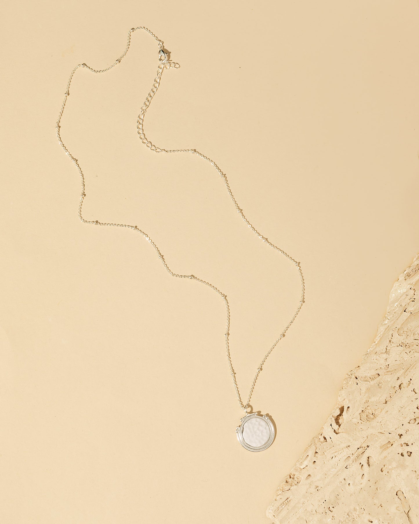 Nova Medallion Necklace - Silver
