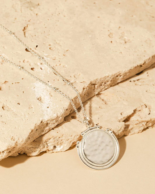 Nova Medallion Necklace - Silver