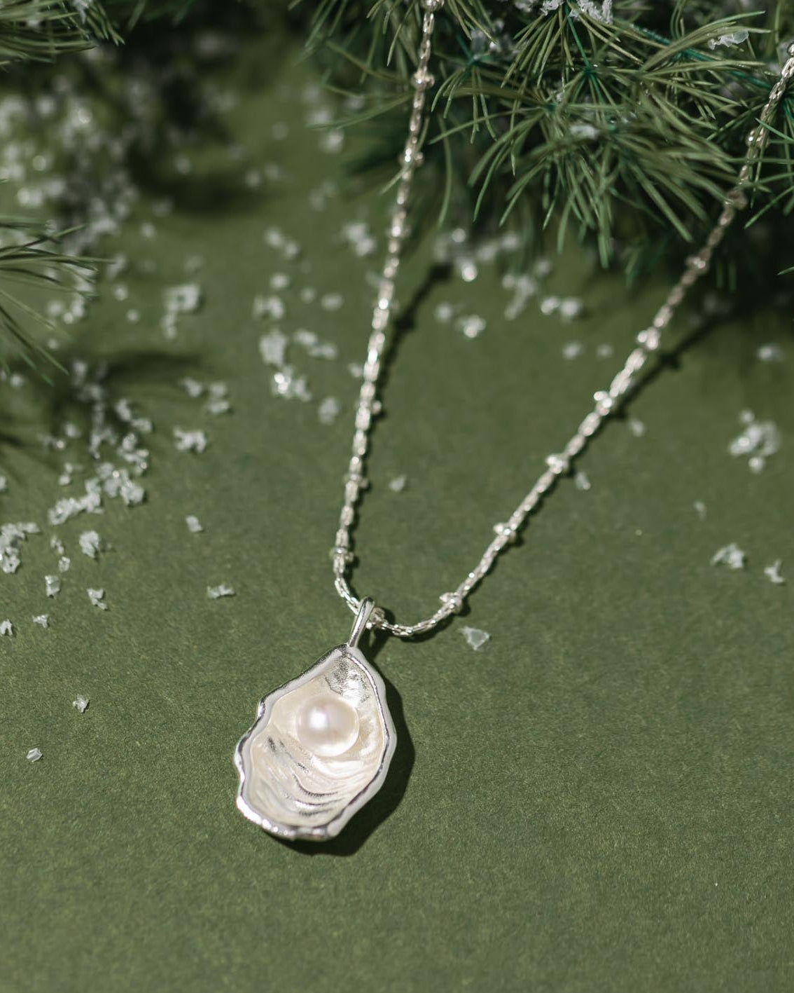 Oyster Necklace - Silver