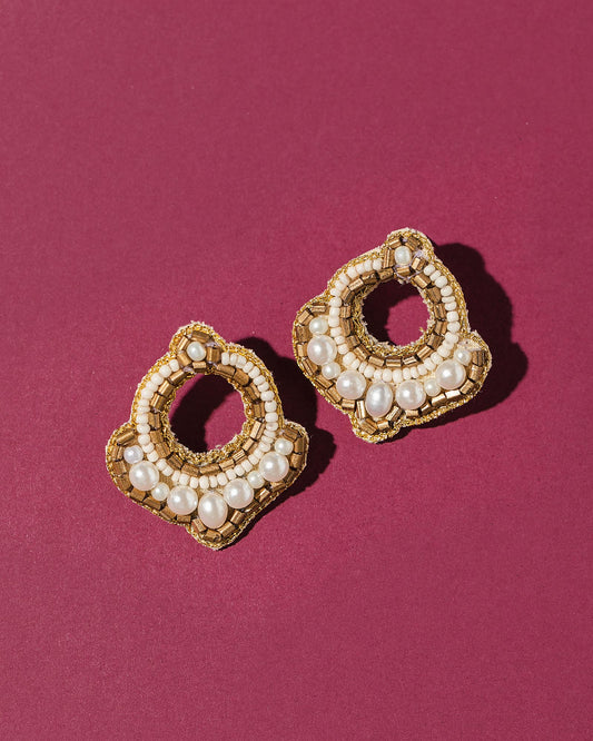 Gilded Crest Earrings