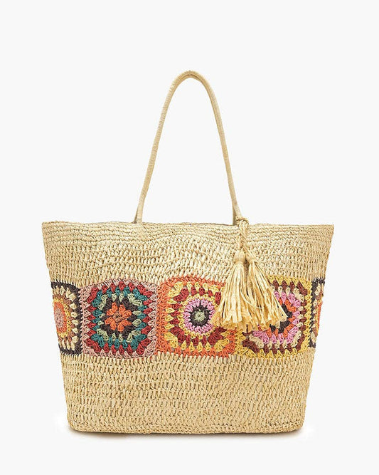 Jacquline Raffia Beach Tote