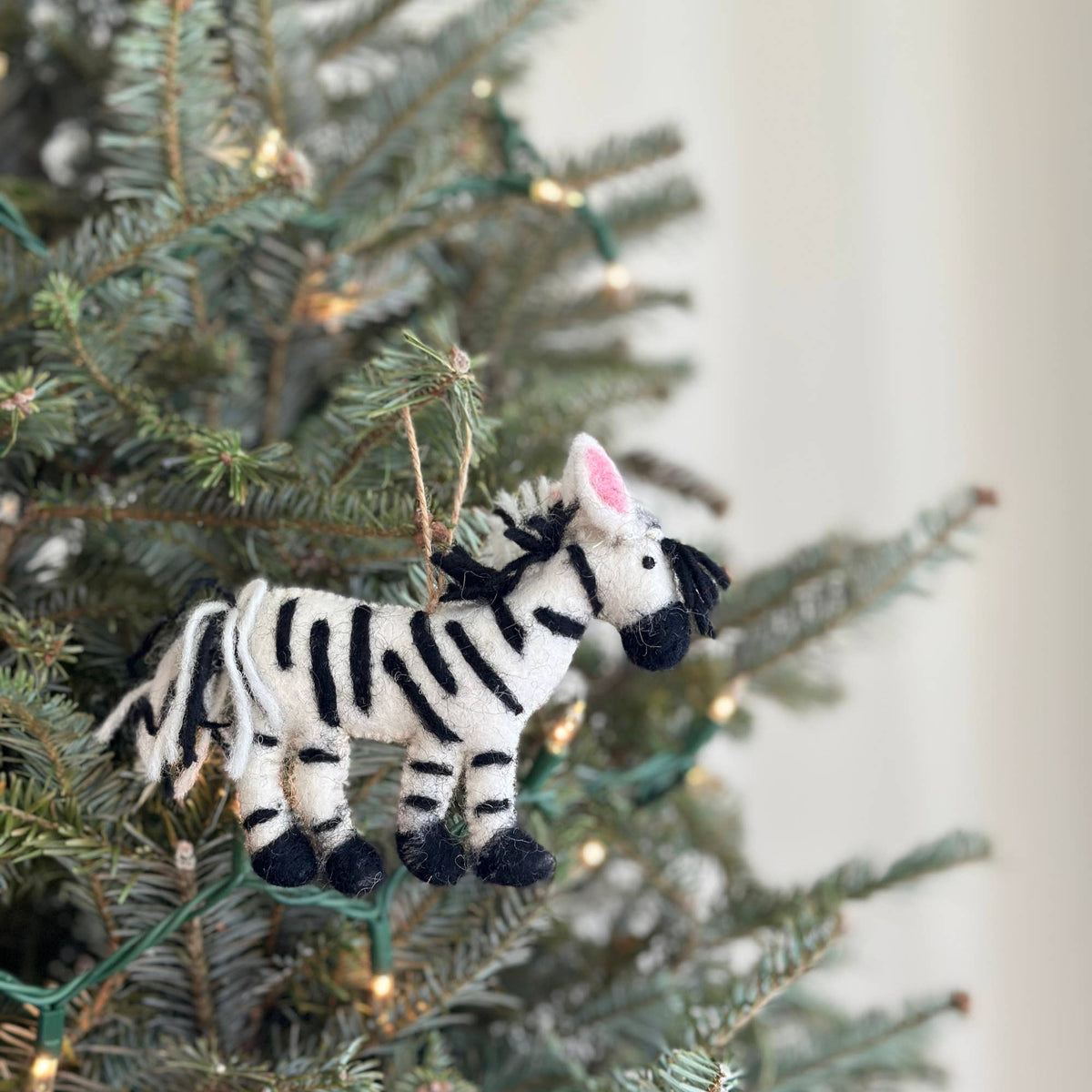 Felt Ornament Set of 5 - Safari Animals