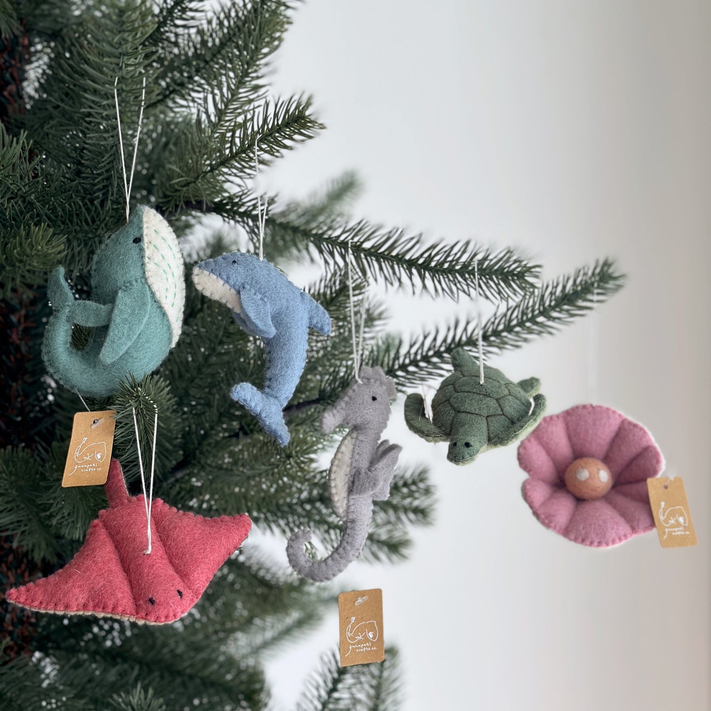 Felt Ornament Set of 6 - Ocean Creatures