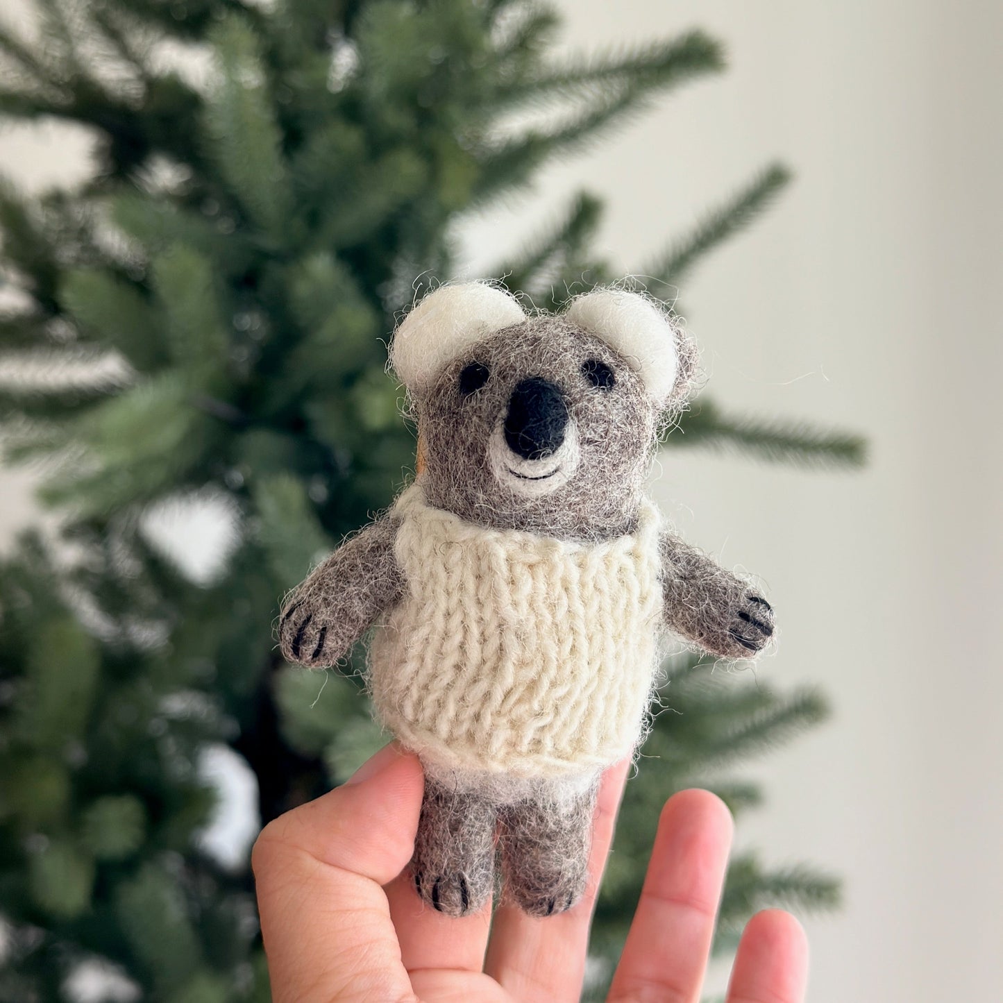 Ganapati - Felt Finger Puppet: Baby Koala