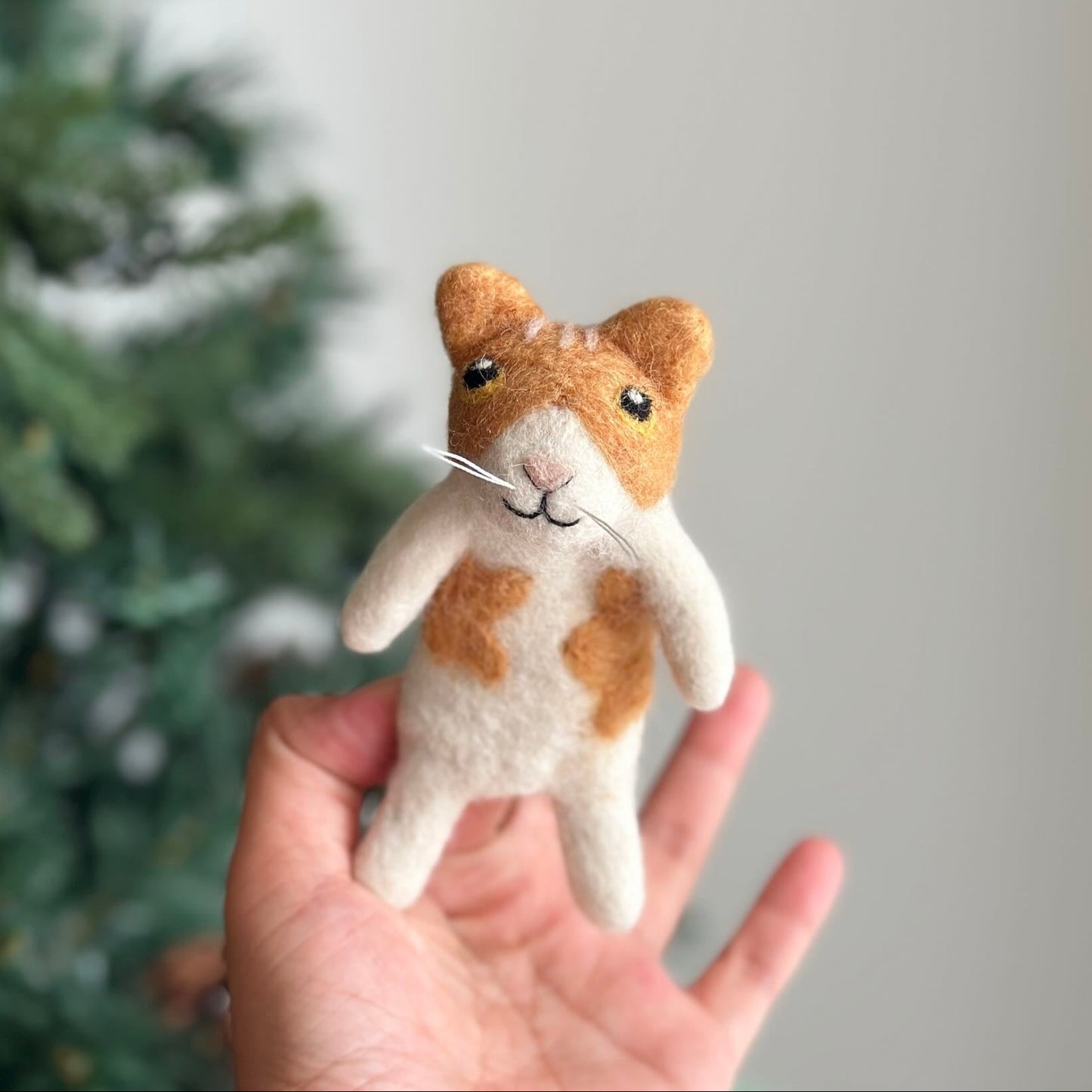 Felt Finger Puppet: "Curly" The Ginger Cat