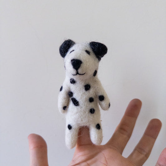 Felt Finger Puppet: Dalmatian Dog