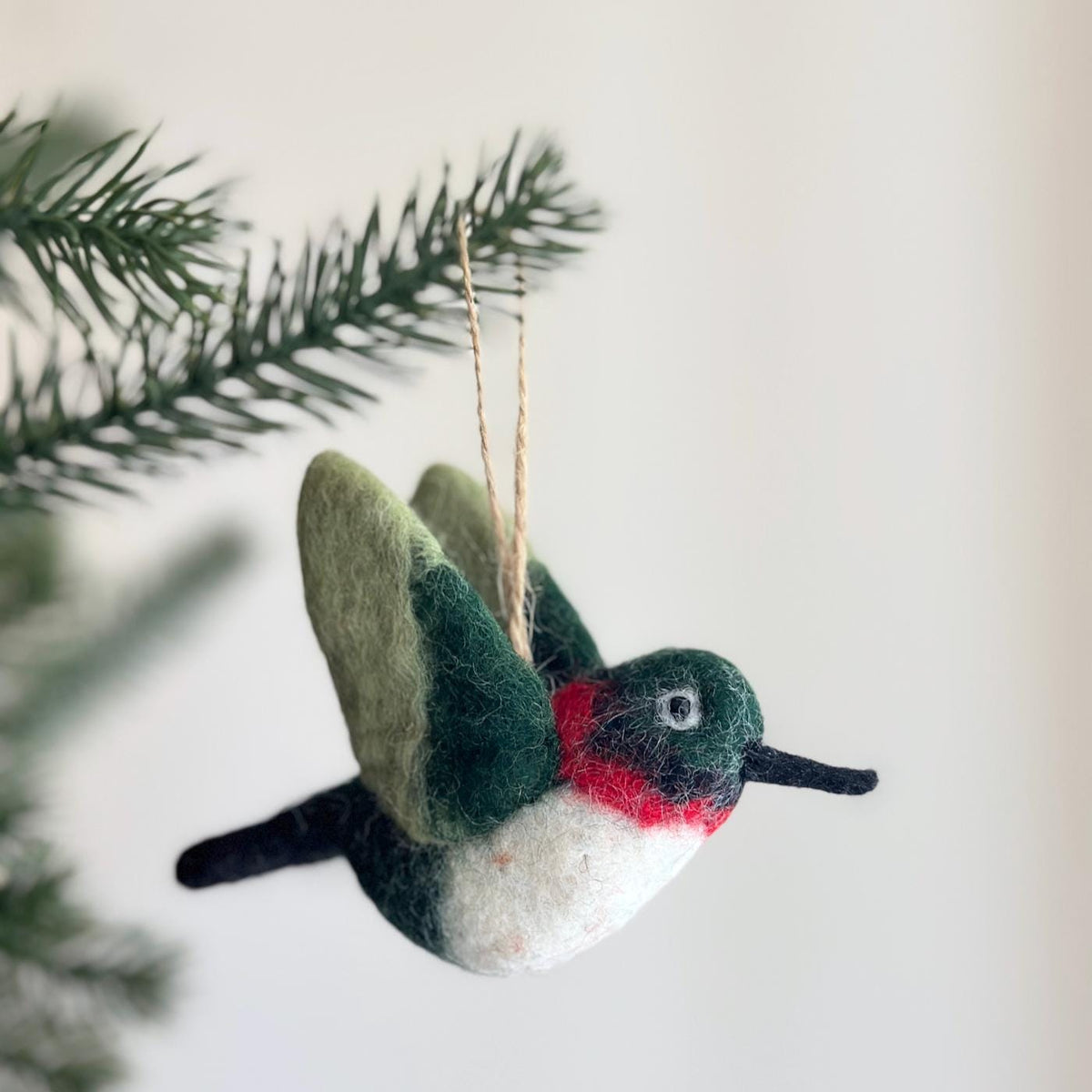 Felt Hummingbird Christmas Ornament