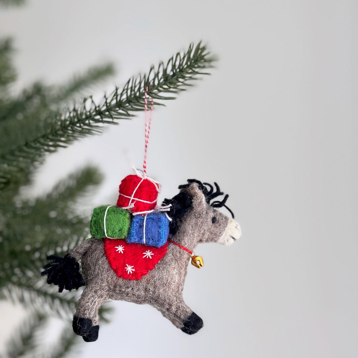 Felt Ornament - Donkey with Gifts