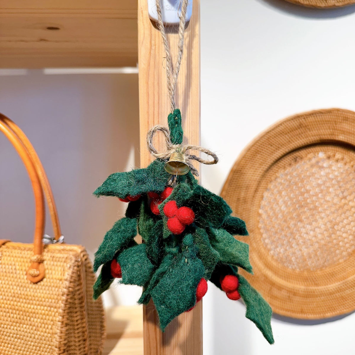 Felt Ornament - Holly Sprig
