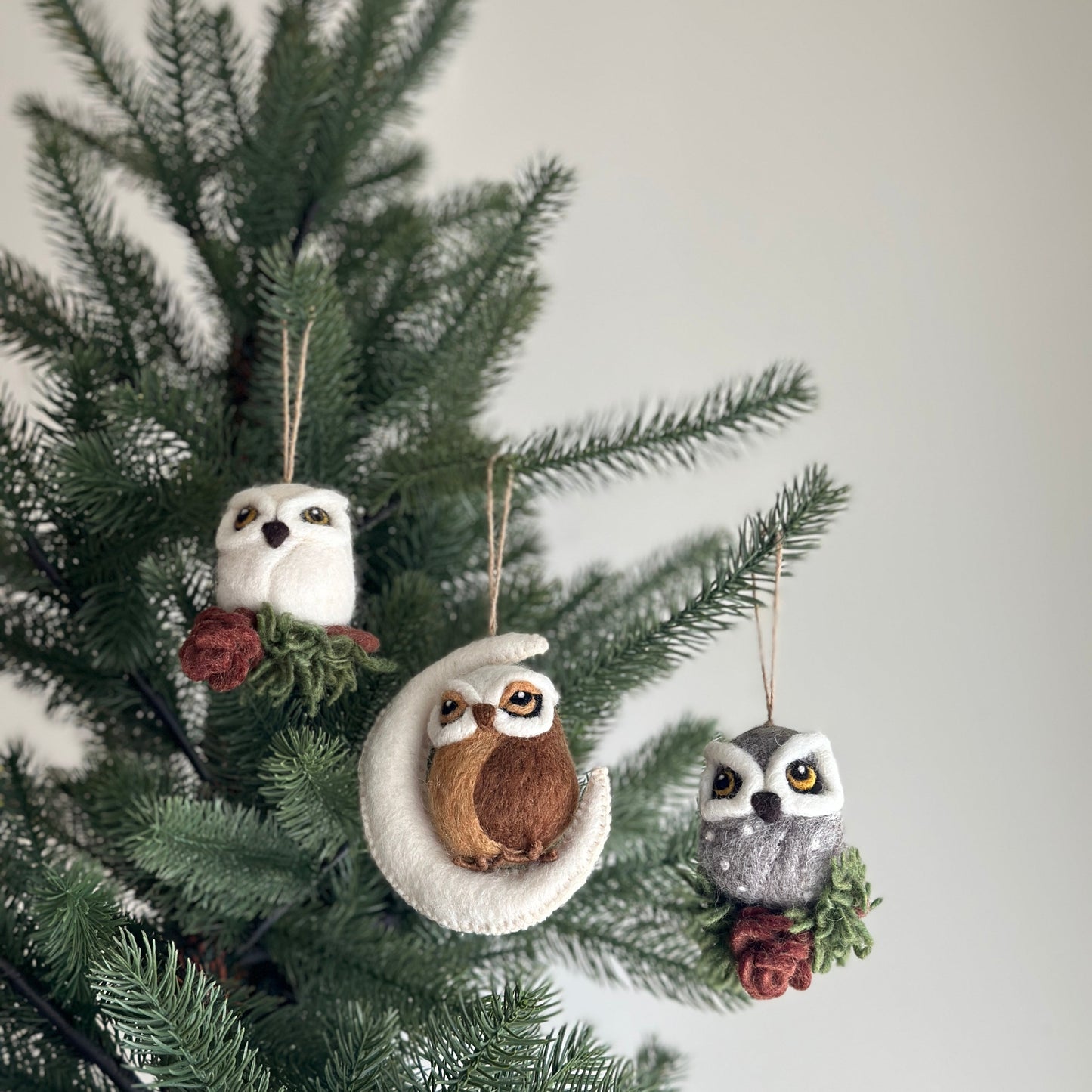 Felt Ornament - Needle Felted Owl