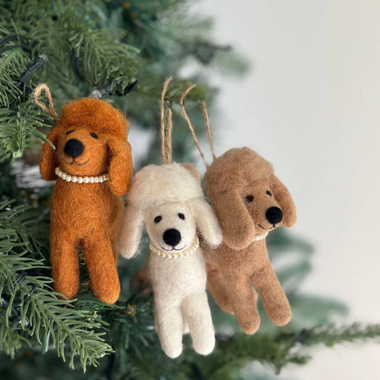 Felt Ornament - Poodle Ornament