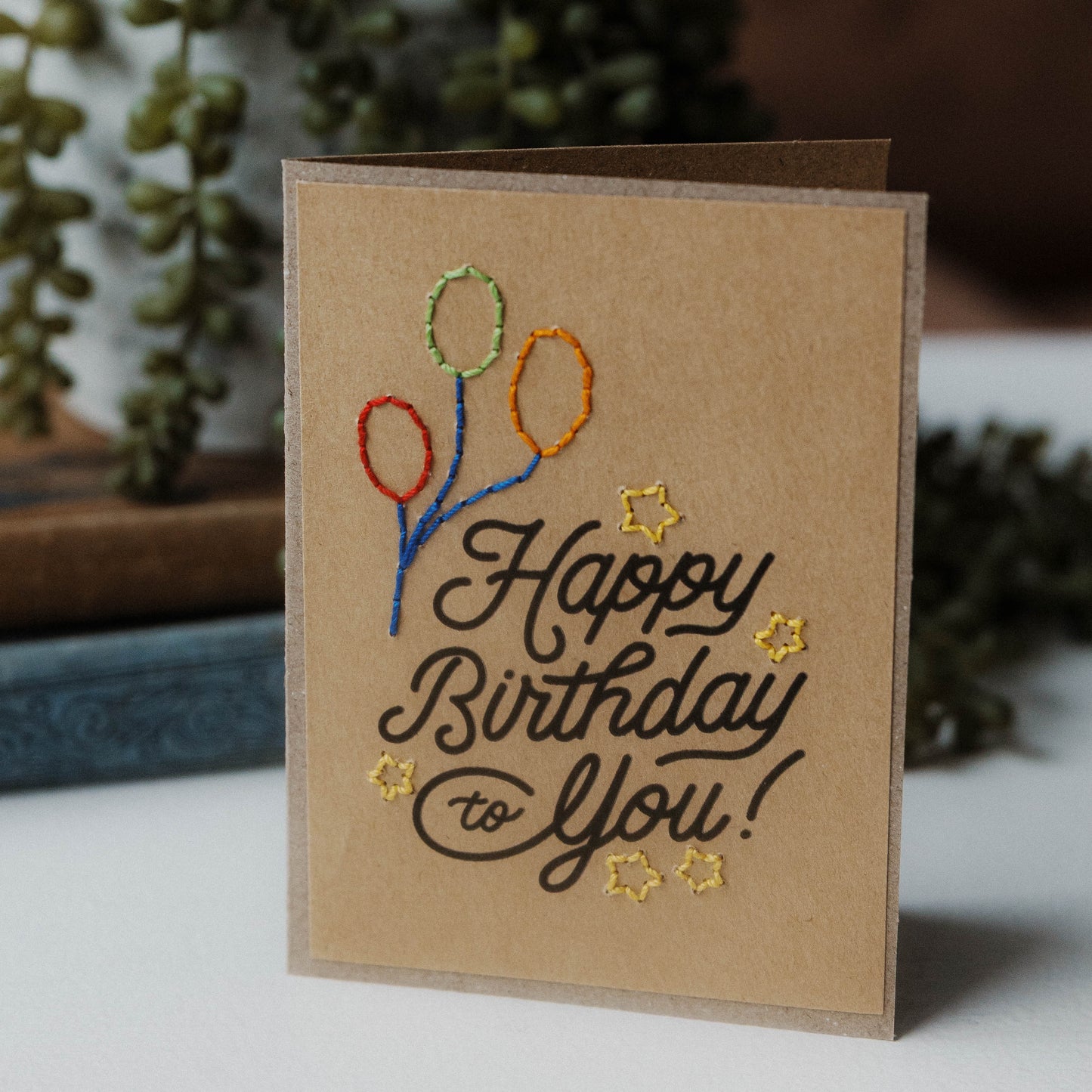 Happy Birthday (Balloons & Stars) Greeting Cards