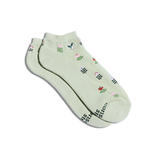Ankle Socks that Plant Trees (Green Tulips)