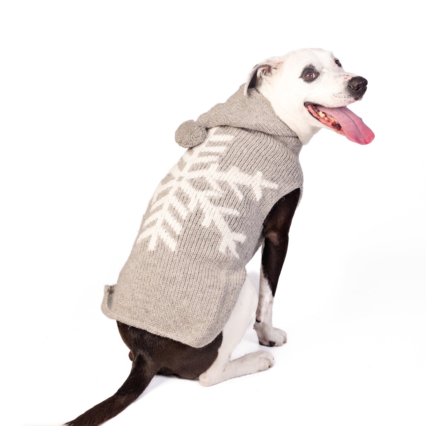 Alpaca Grey Snowflake Dog Sweater