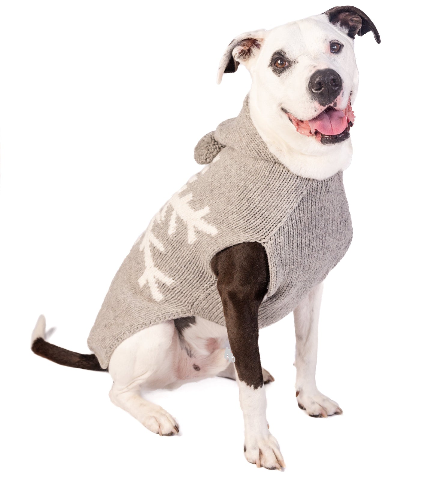 Alpaca Grey Snowflake Dog Sweater