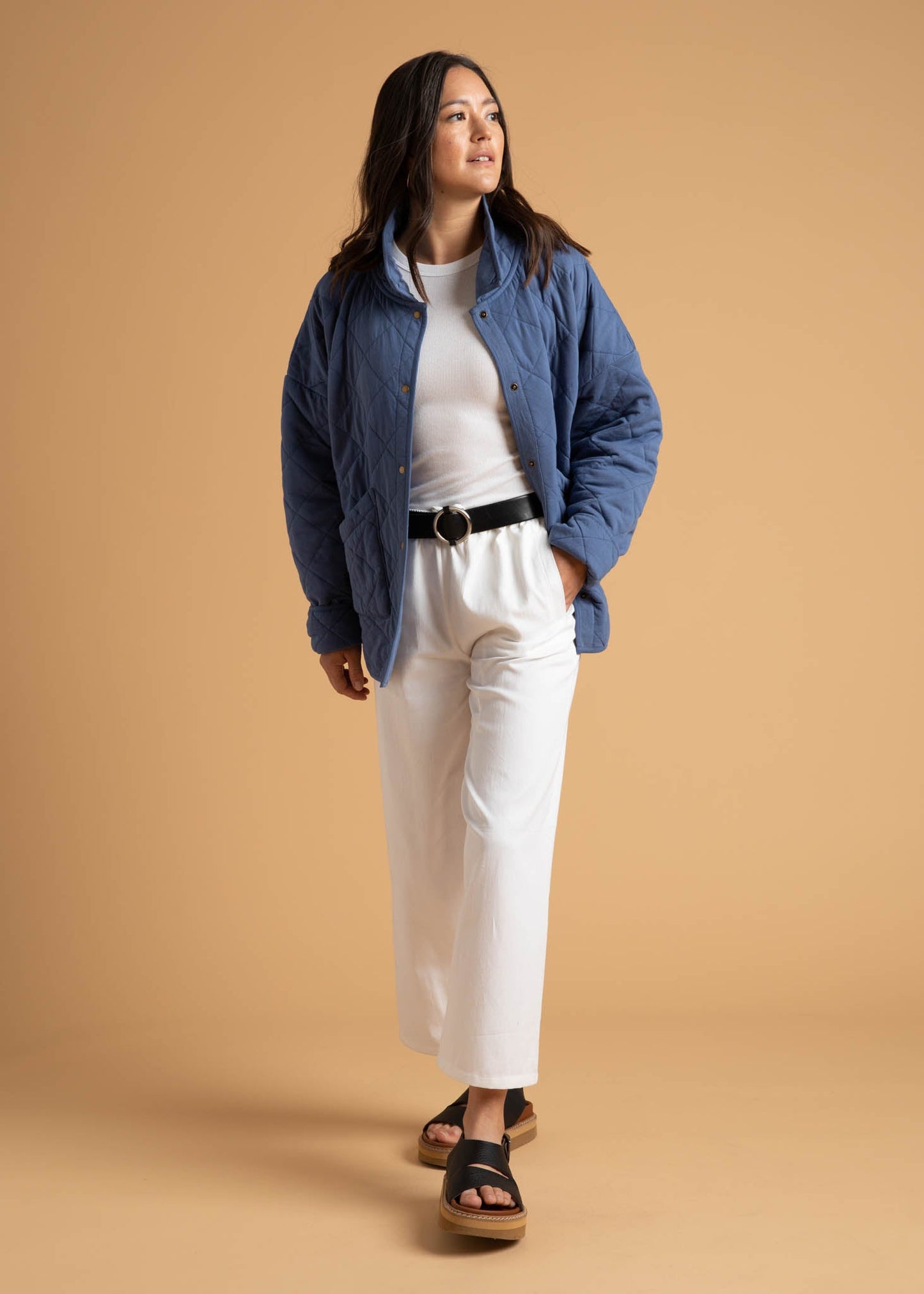 Countryside Quilted Jacket - Inky Blue - FINAL SALE