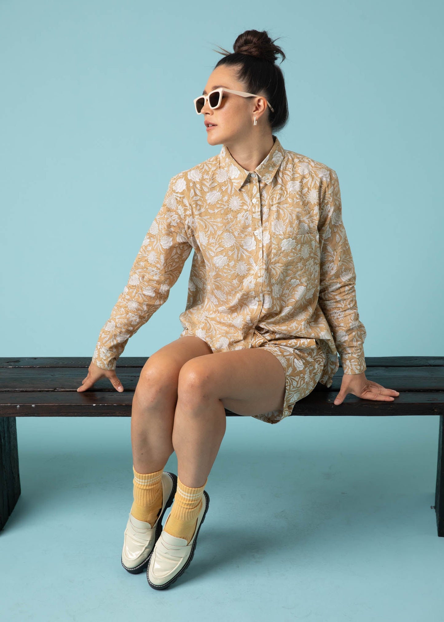Good Boyfriend Shirt - Floral Escape Baked Clay & Olive Oil