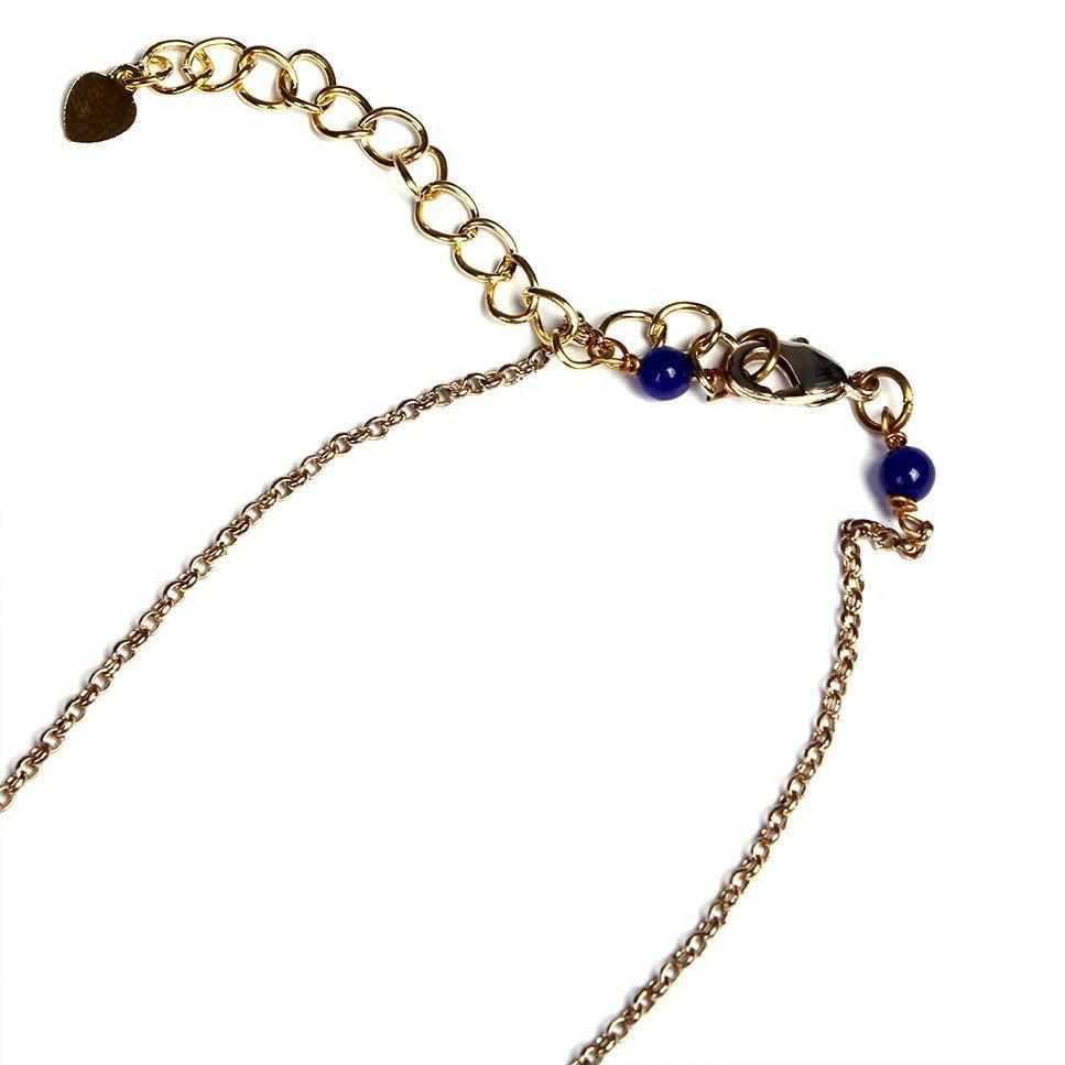 Hmong Blue Diamond Tassel Long Necklace - Thailand