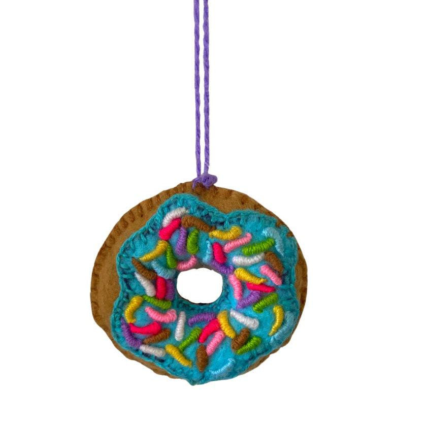 Donut Felt Embroidered Handmade Ornament - Mexico