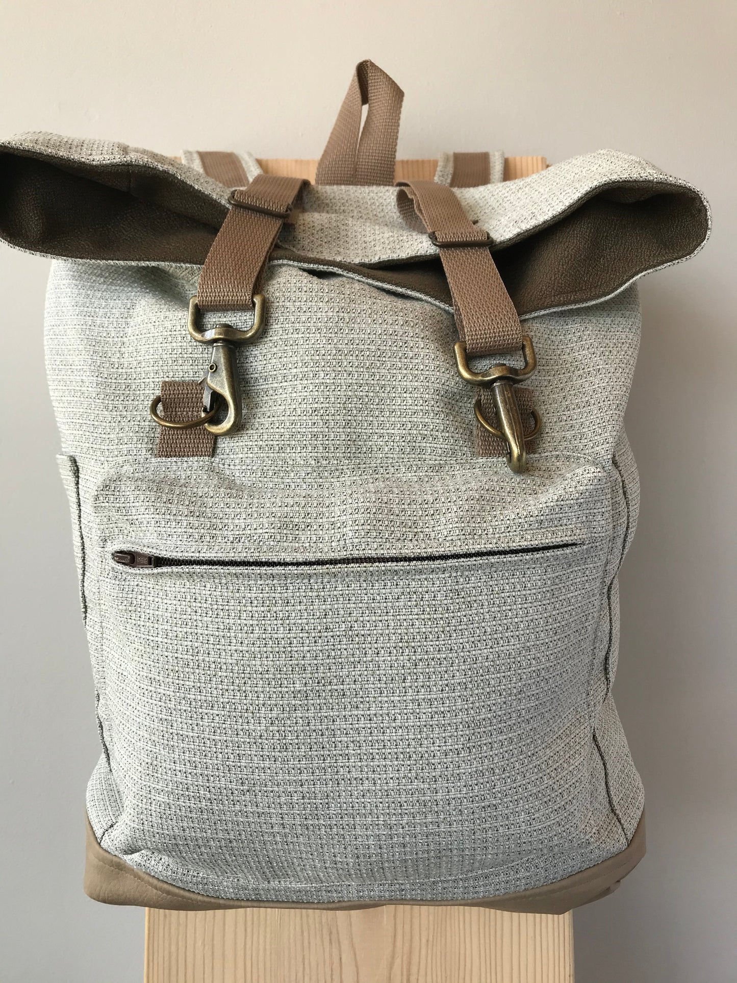 Fold-over Backpack - Vegan Leather Bottom