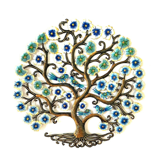 Large Tree of Life - White/Blue/Green