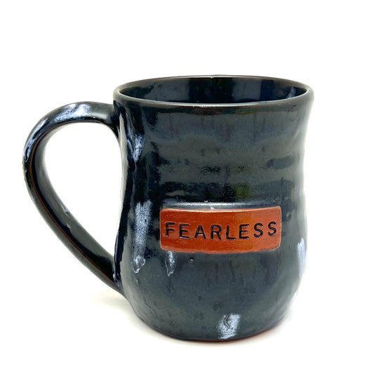 Fearless Mug- Blue/Grey Drip