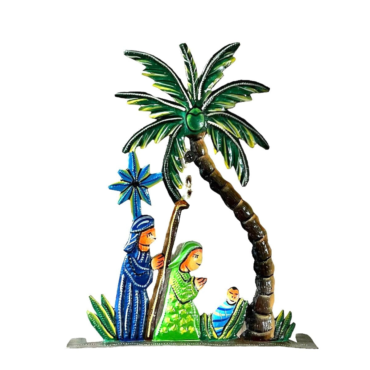 One Tree Painted Standing Nativity