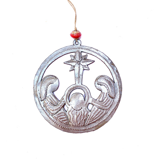 Round Nativity Ornament