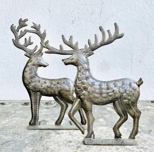 Pair of Standing Reindeer