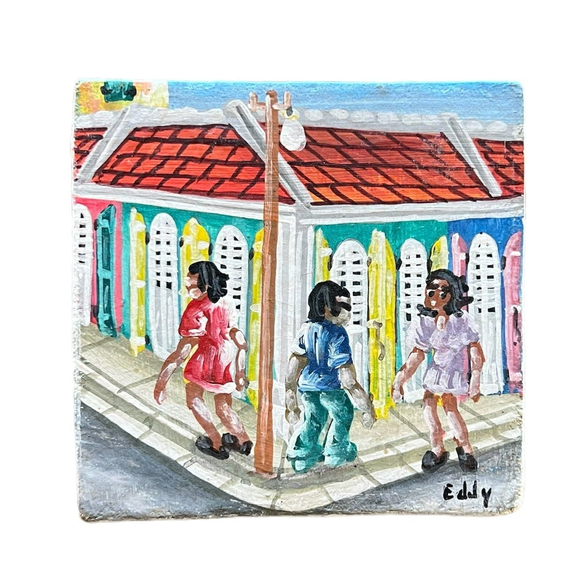 Eddy André Tiny Painting On Plaster #5