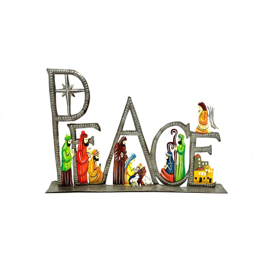 Peace Nativity Painted