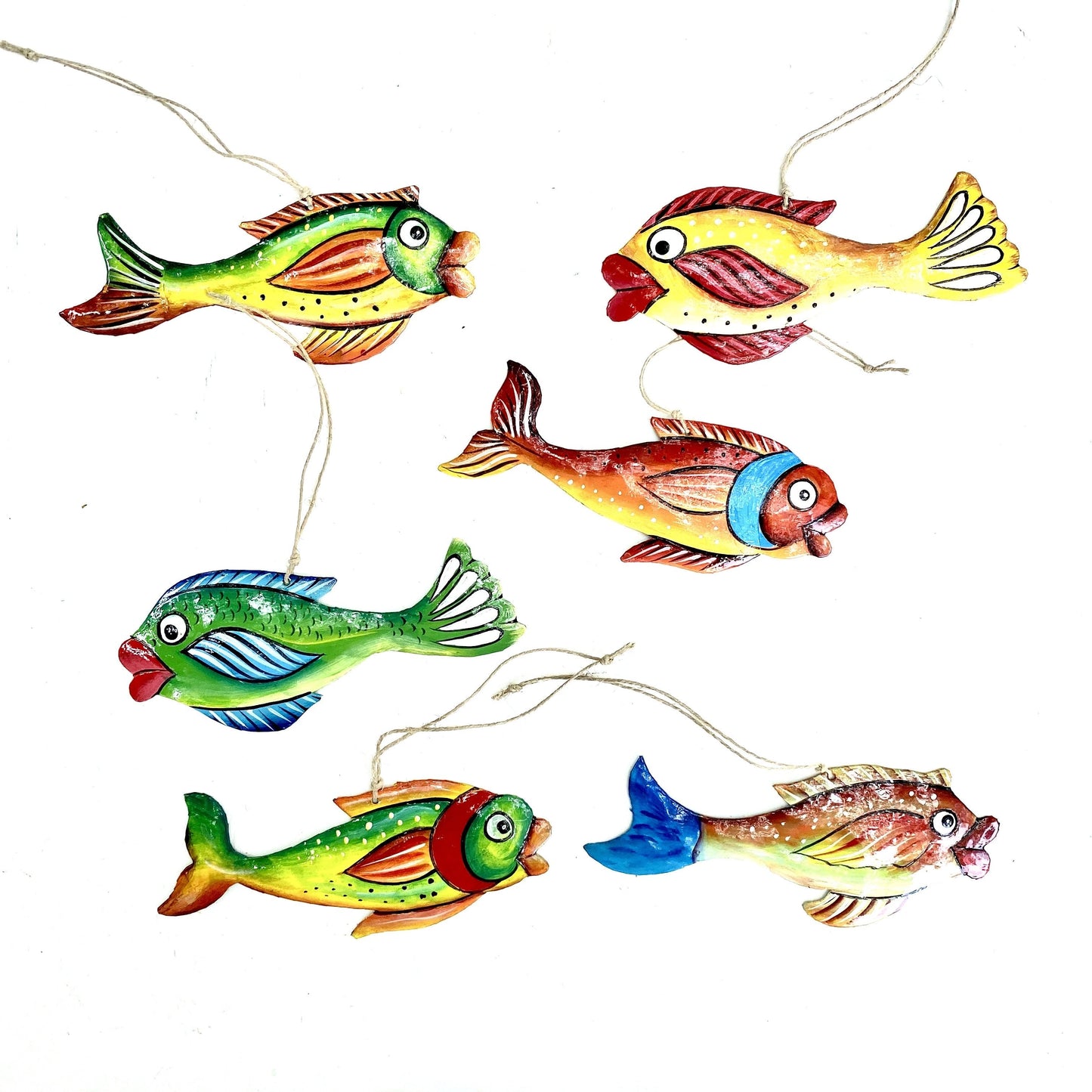 Fun Fish  Ornaments  (Set of 6)