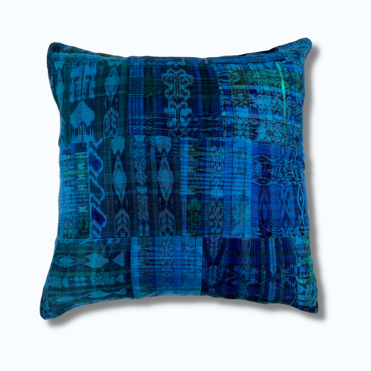 Overdyed Patchwork Corte & Hemp Pillow Cover