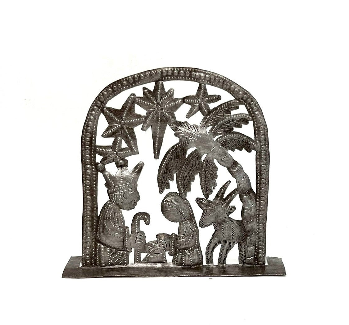 Small Standing Dome Nativity- Palm Tree