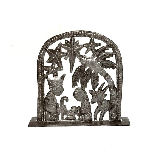 Small Standing Dome Nativity- Palm Tree