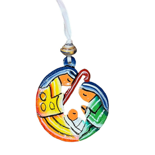 Steel Drum Nativity Ornament- Painted