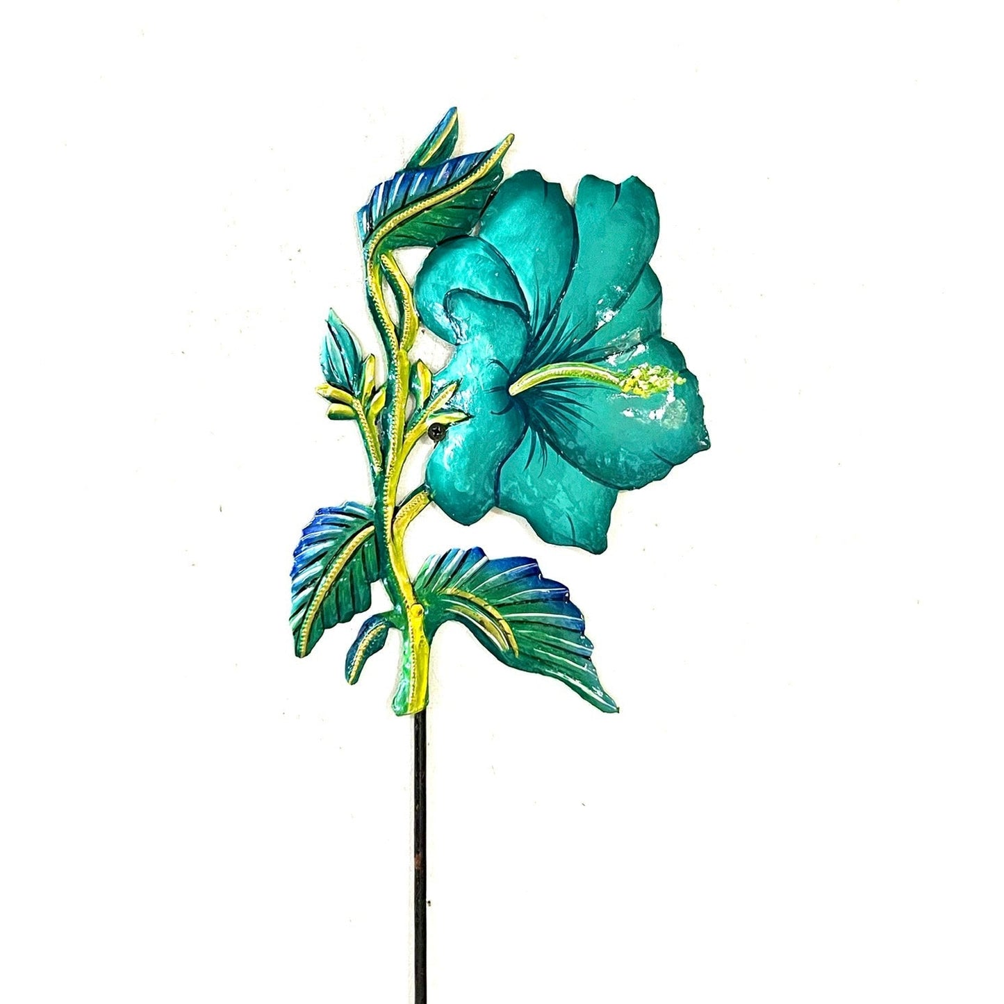 Green Hibiscus Garden Stakes