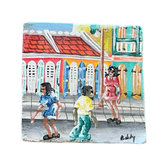 Eddy André Tiny Painting On Plaster #2