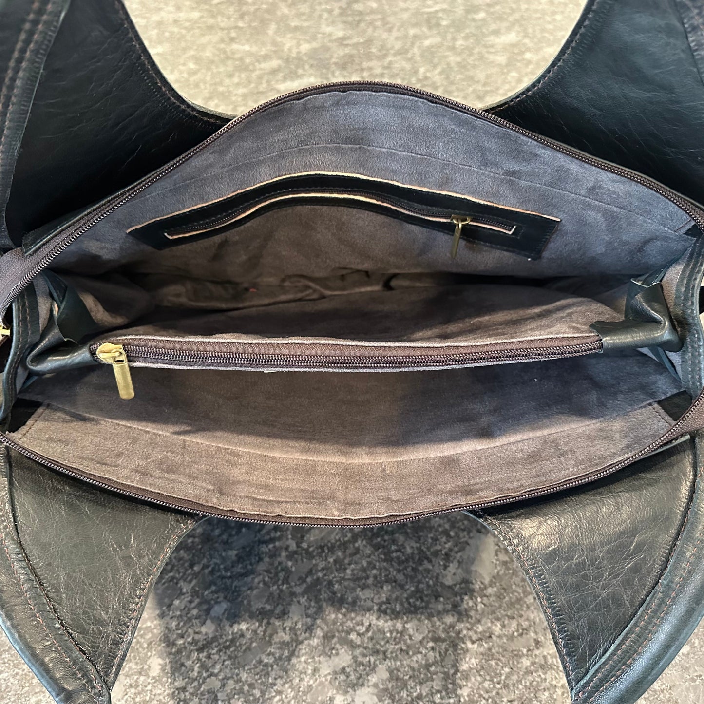 Leather Circle Purse (Chocolate)