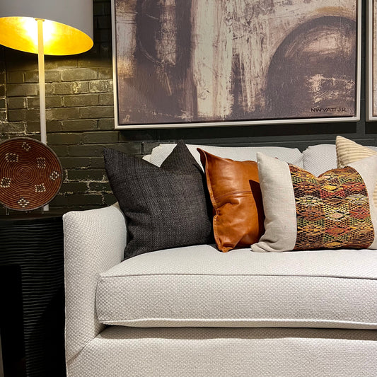 Huipil & Hemp Throw Pillow Cover