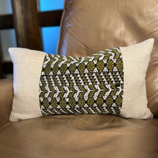 Huipil & Hemp Throw Pillow Cover