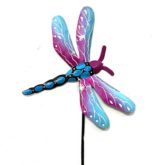 Purple Dragonfly Garden Stake