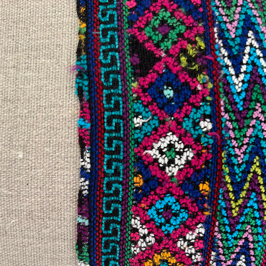 Huipil & Hemp Throw Pillow Cover