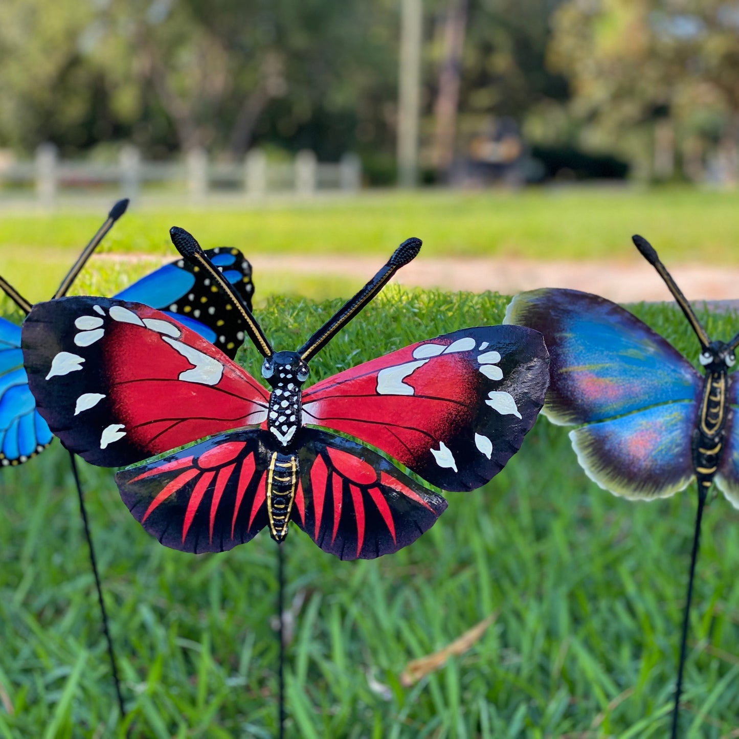 Realistic Butterfly Garden Stake