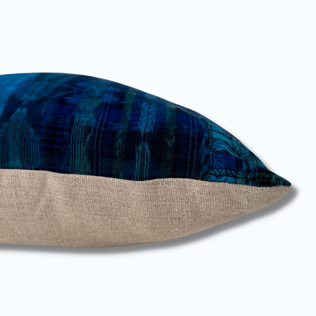 Overdyed Patchwork Corte & Hemp Pillow Cover