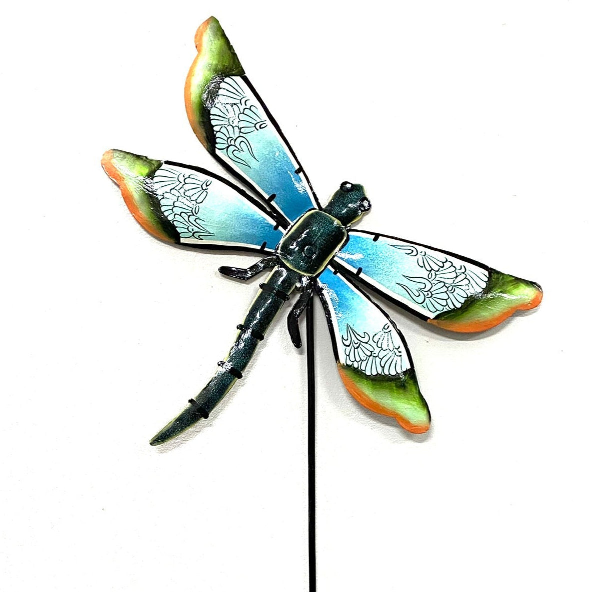 Turquoise Dragonfly Garden Stake
