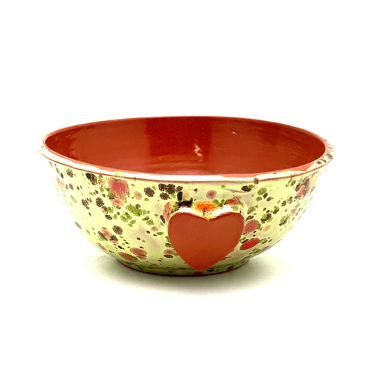 Calliope Heart Ice-Cream Bowls - Speckled Green