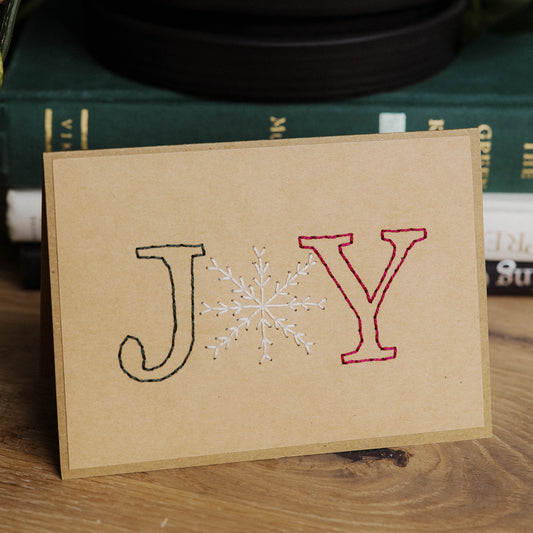Joy Snowflake Greeting Cards