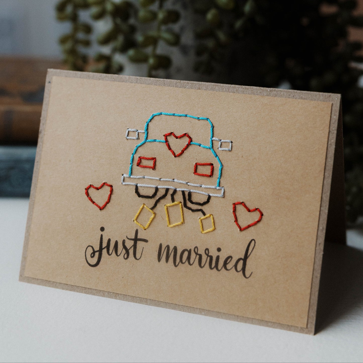 Just Married Greeting Card