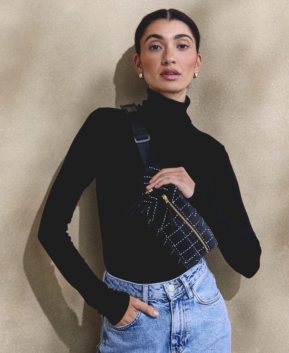 Embroidered Belt Bag